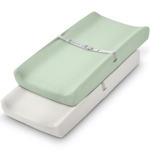 LISM 2-Pack 100% Cotton Changing Pad Covers Diaper Changing Pad Sheets - 1 of 4
