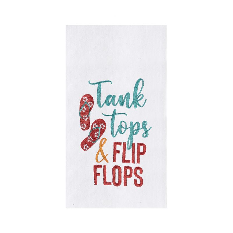 C&F Home Tank Tops & Flip Flops Kitchen Towel, 1 of 3