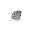 Black Bow Jewelry Sterling Silver Pug Bead Charm - 3 of 4