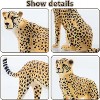 8PCS Cheetah Figurines with Cheetah Cubs, Realistic Jungle Zoo Animals Figurines Family Set, Educational Toy Cake Toppers Christmas Birthday Gift - 2 of 4