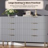8 Drawer Dresser for Bedroom, Fluted 54" Wide Modern Chest of Drawers with Deep Drawers, Wooden Dresser Organizer for Living Room, Hallway, Kids Room - 4 of 4