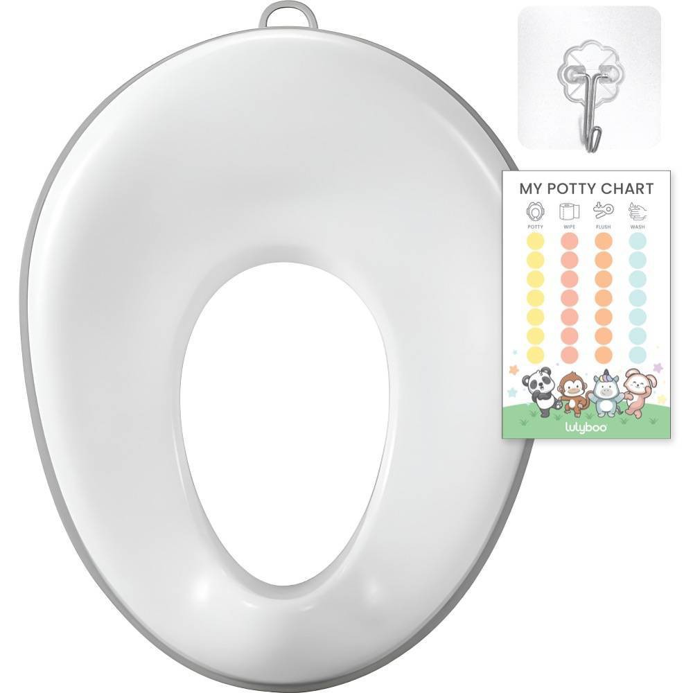 Photos - Potty / Training Seat Lulyboo Hangable Potty Seat with Potty Chart - White 