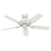 Hunter Fan 44" Donegan Ceiling Fan White (Includes Light Bulb): 5-Blade, 3-Speed, Reversible Motor, ETL Listed - 4 of 4