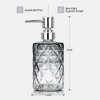 2 Pack Glass Soap Dispenser, 12 OZ Hand Soap Dispenser with Rustproof Pump - 3 of 4