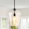 JONATHAN Y 11.25" 1-Light Hayes Industrial Farmhouse Iron/Glass LED Pendant Oil Rubbed Bronze/Clear: Vintage Style Hanging Ceiling Fixture - 2 of 4