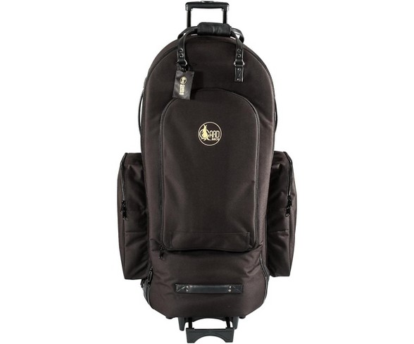 Gard 4/4 Medium Frame Tuba Wheelie Bag 63-WBFSK Black Synthetic w/ Leather Trim