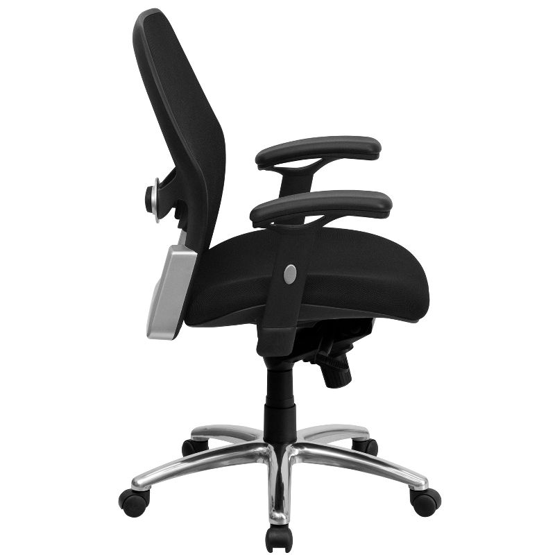 Flash Furniture Mid-Back Super Mesh Executive Swivel Office Chair with Knee Tilt Control and Adjustable Arms, 3 of 6