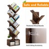8-Tier Tree-Shaped Bookshelf Rustic-Style Open Shelving Unit Ideal for Living Rooms, Bedrooms, and Offices - 3 of 4