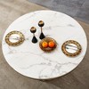 Dolonm 47-inch Round Marble Dining Table with Stainless Steel Base for Kitchen, Dining Room - 3 of 4