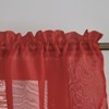 Kate Aurora Living Double Layered Sheer Rod Pocket Ascot Window Valances - 3 of 4