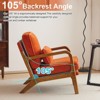 Karl Home Mid Century Solid Wood Accent Chair Upholstered Armchair with an Extra Pillow - 3 of 4