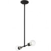 Livex Lighting Lansdale 2 - Light Chandelier in  Black/Brushed Nickel - 3 of 4