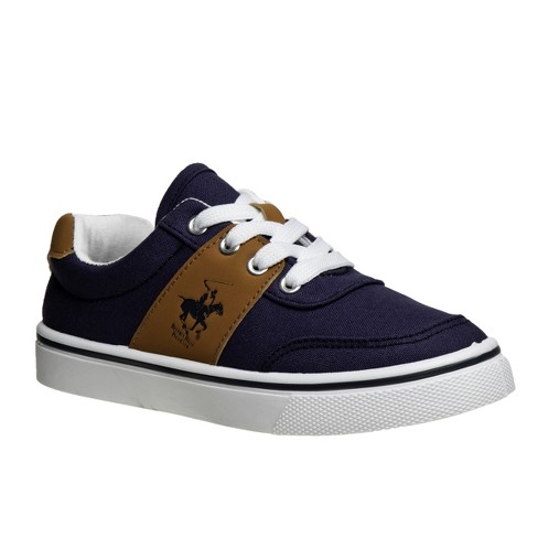 Beverly Hills Polo Club Boys Canvas Sneakers - Navy Tan, Size: 13 : Target