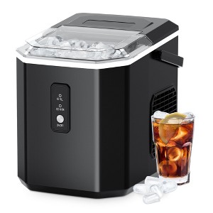 Simzlife 26lbs Ice Makers Countertop - 9 Cubes in 6 Mins, Portable Ice Maker with Carry Handle, Black - 1 of 4