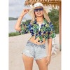 HAPPY BAY Button Down Shirt Summer Beach Party Blouse Flamingo Shirt Short Sleeve Vacation Dress Tops Tee Shirts Hawaiian Dresses - 3 of 4