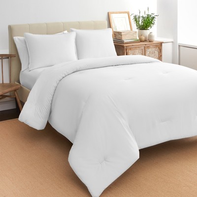 Full/Queen Heavyweight Linen Blend Comforter & Sham Set White - Casaluna™