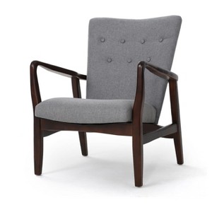 Becker Upholstered Arm Chair - Gray - Christopher Knight Home