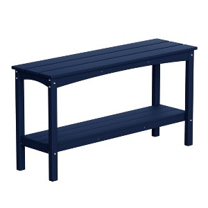 WestinTrends Malibu 55" All Weather HDPE Outdoor Patio Two Shelf Table - 1 of 4