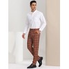 Lars Amadeus Men's Plaid Regular Fit Formal Business Dress Pants - 4 of 4