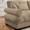 NicBex Couches for Living Room Oversized 2-Seater Sofa Couch Comfort Velvet Upholstered Sofa With Pillows and Bolstered Armrests for Bedroom - 2 of 4