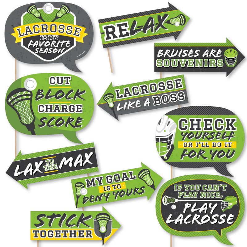 Big Dot of Happiness Funny Lax to the Max Lacrosse Party Photo Booth Props Kit 10 Piece, 1 of 6