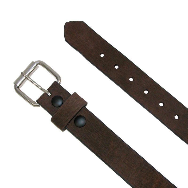 Boston Leather Men's Big & Tall Bark Leather 1.5 Inch Belt, 2 of 3