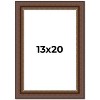 PosterPalooza | Traditional Brown Picture Frame - UV Acrylic, Foam Board Backing, Hanging Hardware - 2 of 4