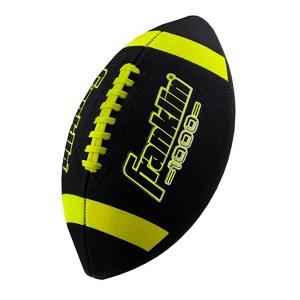 Franklin Sports Grip Rite 100 Jr Football - Black/Lime - 1 of 3