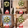 24-Inch Pre-Lit Christmas Wreath with Warm White LED Lights, Frosted Pine Cones, Indoor Outdoor Holiday Door Decor - 4 of 4