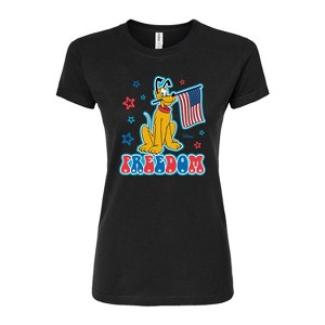Women's - Disney - Pluto Freedom Fitted Graphic T-Shirt - 1 of 3