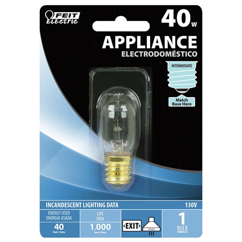 Feit Electric 40 W T7 Appliance Incandescent Bulb E17 (Intermediate) Soft White 1 pk, 1 of 2