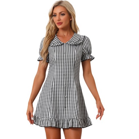 Plaid gingham dress deals