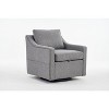 CAVINAS 360° Swivel Linen Accent Chair,High Back Padded Armchair with Storage,Modern Living Room Sitting Chair with Nailhead Trim - 2 of 4