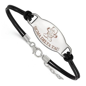 Black Bow Jewelry Sterling Silver Sigma Delta Tau Greek Life Strand Bracelet 7 Inch - 1 of 2