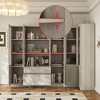 FUFU&GAGA Grey Modular Combination Decorative Cabinet, Any combination can be assembled, Frosted Glass Door, Create Elegant Home Space - 4 of 4