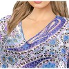 HAPPY BAY Women's Beachwear Swimsuit Coverups for Women Summer Swim Beach Dress Cover Ups for Swimwear Women Hawaiian Bathing Suit M-L Blue,Paisley - 3 of 3