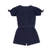 Hope & Henry Girls' Short Sleeve Button Front Sweater Romper, Kids, 6 - 3 of 3