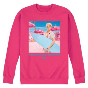 Men's - Barbie - Ken My Job Is Beach Graphic Fleece Sweatshirt - 1 of 3