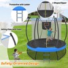 8/10FT Trampoline with Basketball Hoop, Enclosure net & Ladder, Outdoor Trampoline for Kids, Recreational Backyard Trampoline - ModernLuxe - 4 of 4