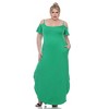 Women's Plus Size Cold Shoulder Lexi Maxi Dress with Pockets - White Mark - 2 of 4