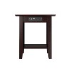 AFI Furnishings Nantucket End Table with Charging Station in Espresso - 4 of 4