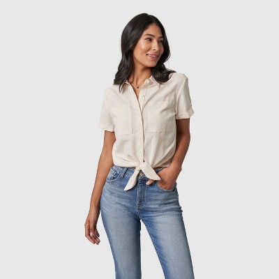 United By Blue Women's Organic Field Guide Shirt - Off-White