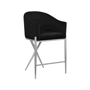 Meridian Furniture,Xavier Velvet Counter Stool - 1 of 4