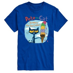 Men's - Pete the Cat - Screams For Ice Cream Short Sleeve Graphic T-Shirt - 1 of 4