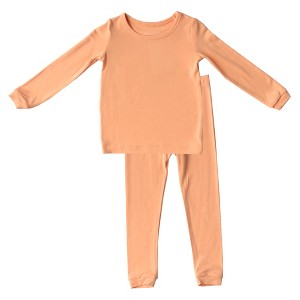 tiny knot co. Toddler Children's Girls Buttery Soft Durable, Tagless TENCEL Modal Pajama Set - 1 of 4