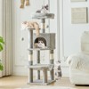 JIONJOY 44-Inch Cat Tower with Large Condo & Climbing Ladder, 3 Perches & 2 Condos - 2 of 4
