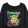Women's - Star Wars - The Mandalorian Grogu Comic Cover Lightweight French Terry Wide Neck Long Sleeve Graphic Shirt - 2 of 4