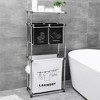Laundry Basket, Laundry Hampers With Wide Shelves, Metal Hooks, 3 Pull-Out Oxford Bags, Storage Rack Laundry Sorter For Bathroom, Bedroom, Laundry - 2 of 4
