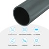 Unique Bargains Water Plumb DIY Crafts High Impact Rigid Round Pipes 8" Length ID 2.73" OD 2.99" Light Grey - 3 of 4