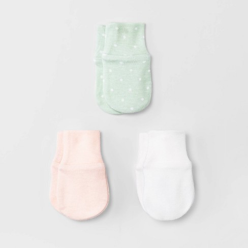 Baby Girls 3pk Basic Mittens Cloud Island Pink Target
